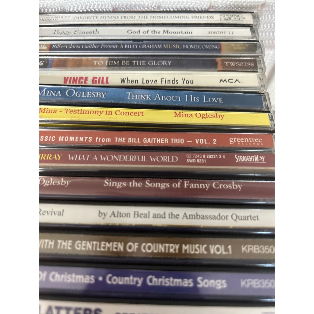 CD Bulk Lot Christmas Multicolor Gospel Country Jazz Christian Music As Shown